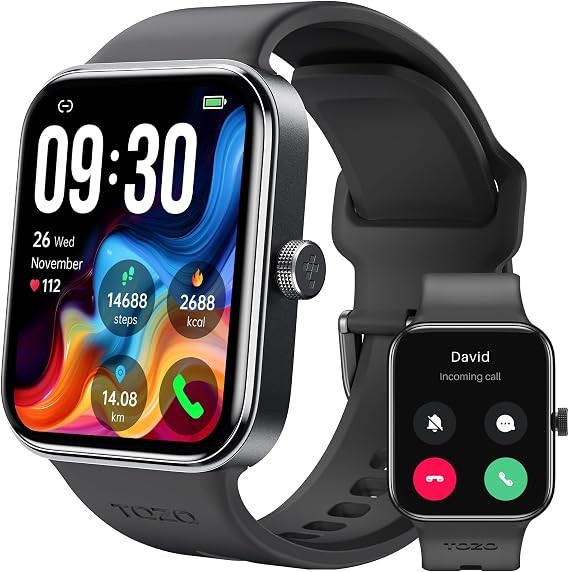 TOZO AMOLED S4 Smart Watch 1.78" Ultra-Clear Screen for Men Women