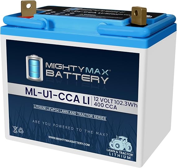 Mighty Max Battery ML-U1-CCALI 12V, Lithium, 400 CCA, Replacement Battery Compatible with Ariens RTH-132 Lawn Tractor and Mower