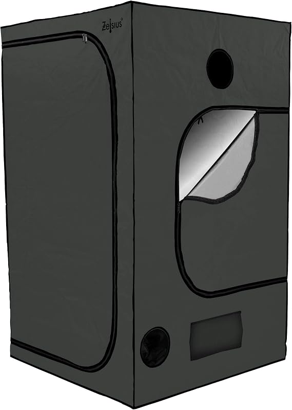 Zelsius MyHomeGrow Grow Tent Indoor Growbox Grow Room Grow Cabinet Darkroom Plant Tent Greenhouse grey