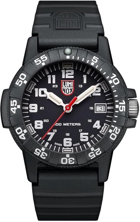 Luminox Leatherback SEA Turtle XS.0301.L Men's Watch Small 39 mm Military Watch in Black with Date Display 100 m Waterproof