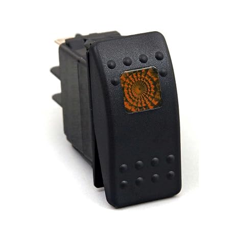 Momentary Push Button Switch 12V Rocker Switch with Toggle Function Orange LED Backlit - UTV, Auto, Boat [5362A13]