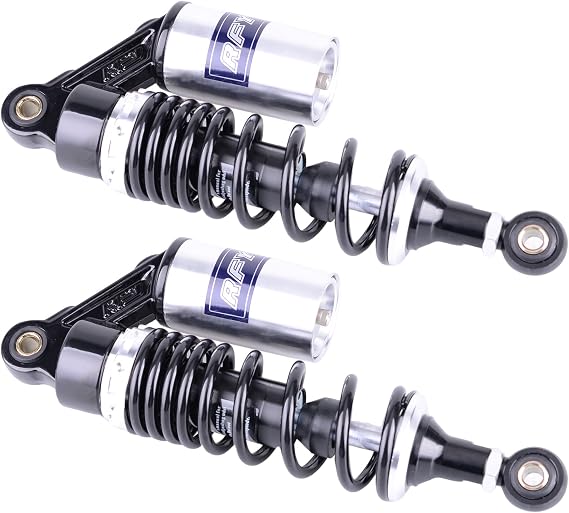 11 Inch 280mm Pair Motorcycle Shock Absorber Rear Suspension Universal Compatible for Honda Suzuki Yamaha Kawasaki ATV Go Kart Quad Dirt Sport Bikes (Black Silver)
