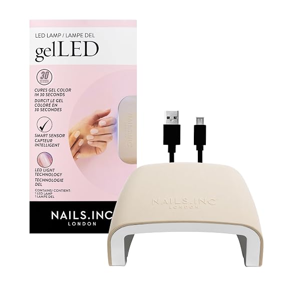 Nails Inc GelLED Portable LED Lamp, 5W USB Nail Dryer for DIY Gel Curing