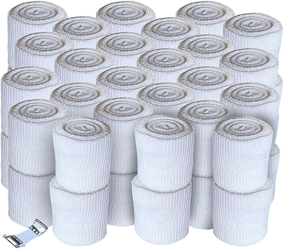 48 Pack Traditional Sport Bandages Sporting Gauze for Box Vendas Deportivas set of Athletic Gauzes for Hand Wraps used in Mexican Boxing Gloves Combat Sports MMA & Martial Arts 2" x 16.5 ft Long