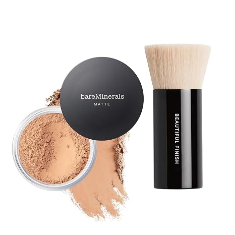 bareMinerals Original Matte Loose Powder Foundation SPF 15, Clean Mineral Powder Face Makeup, Sheer-to-Full Coverage, Reduces Shine, Talc-Free,
