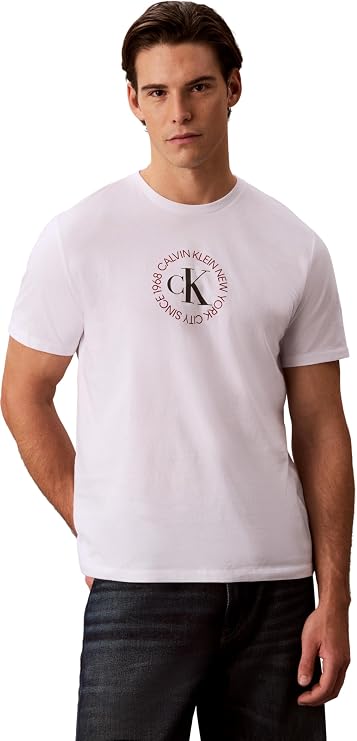 Calvin Klein SS 30s WHSL CK WORD CIRCLE GRAPH T-shirt Erkek
