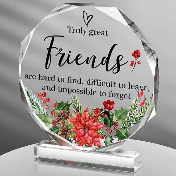 Spiareal Friends Gifts for Women Friendship Plaque, Lovely Style