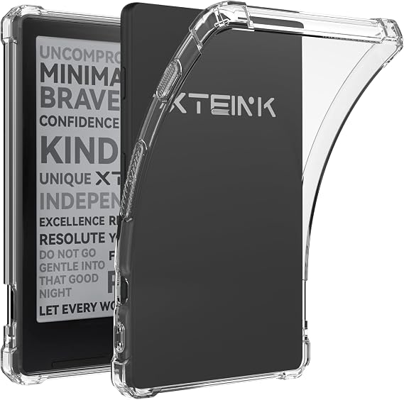 Clear Case for 4.3" Xteink X4 eReader - Ultra-Thin Lightweight,Anti Scratch TPU Transparent Flexible Soft Back Shell Cover (Clear)