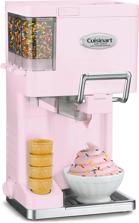 Cuisinart ICE-45PK Mix It In 1.5 Quart Soft Serve Ice Cream Maker Pink