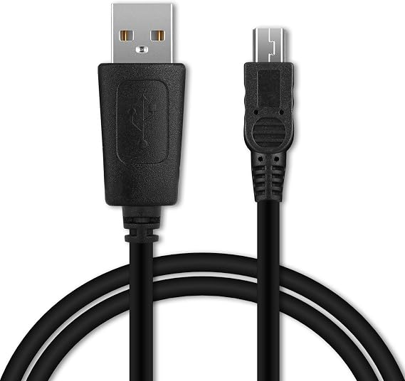 Datacable for Garmin Edge Drive DriveAssist DriveSmart Nüvi Oregon eTrex Astro Montana GPSMAP ForeTrex Forerunner Zumo Camper Dakota - 1m USB Data Cable 2.0 1 m PVC black for Garmin Alpha 100 Camper 780 Drive 61 LMT-S Camper 770 LMT-D eTrex 32x DriveSmart 65 MT-D