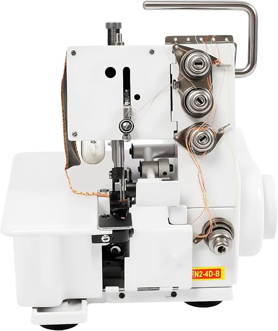 FN2-4D 4-Thread Overlock Sewing Machine 110V for Home & Industrial Use, 1200 SPM High Speed with Edge Cutter, Adjustable Stitch Length & Width, Free Arm Serger