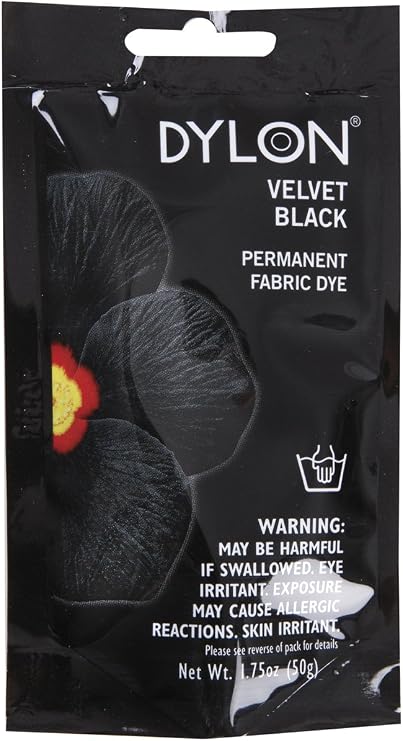 50ml, Velvet Black - Dylon Permanent Fabric Dye 50ml