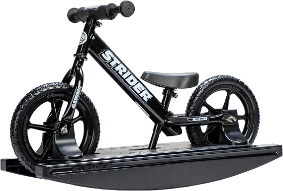 Strider Sport 2-in-1 Rocking Bike, Ages 6 Months4 Years | For 12 Model, Converts Baby Rocking Toy to Toddler Balance Bike, Tool-Free Adjustments, Wide and Stable Base, Durable Plastic