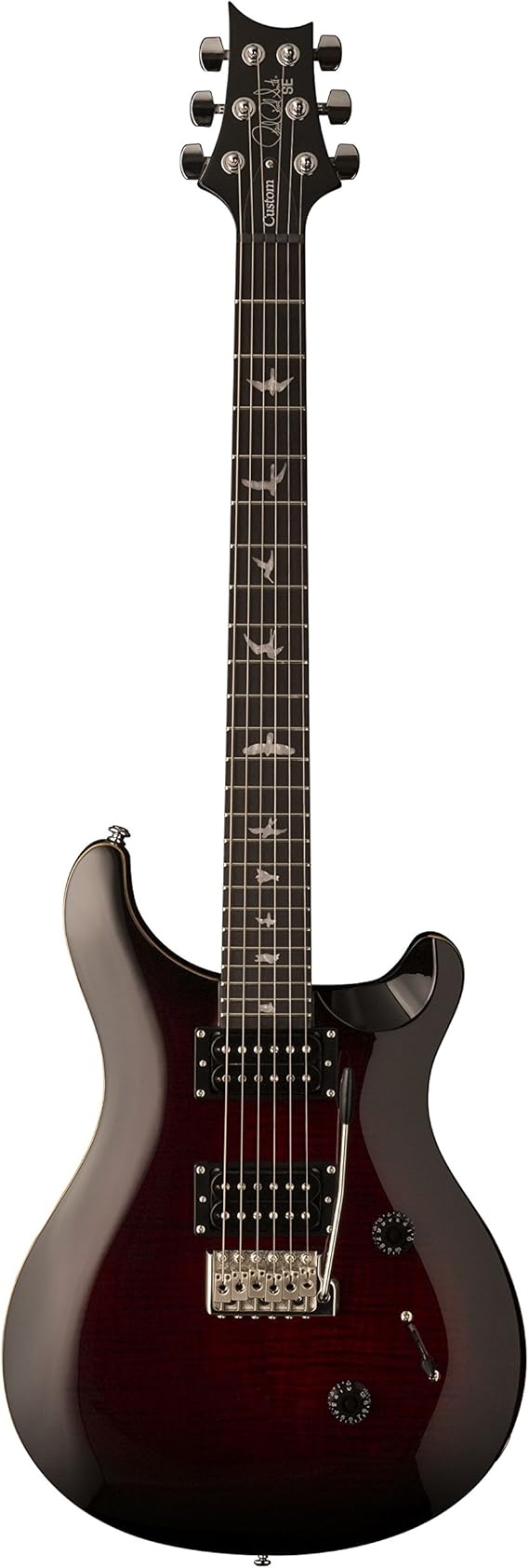 PRS Paul Reed Smith SE Custom 24 Electric Guitar with Gig Bag, Fire Red Burst