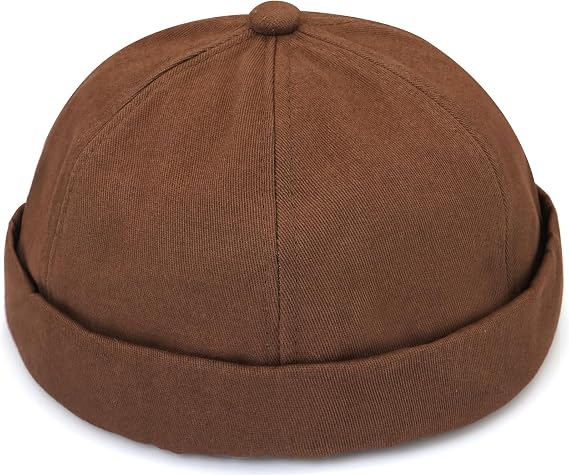Initlove Mens Docker Hat Beanie Cap Vintage Brimless Sailor Hat for Street Hip Hop