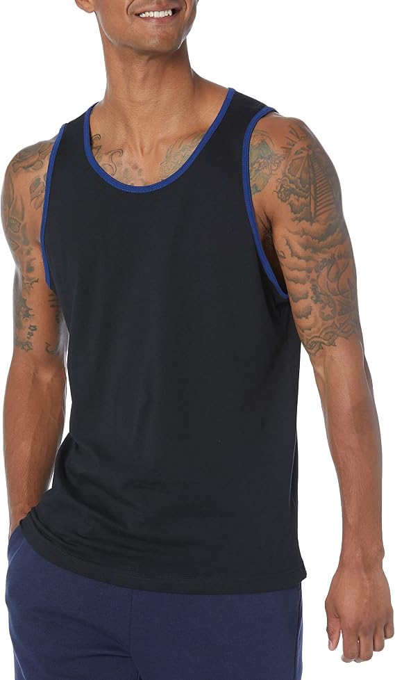 Amazon Essentials Men's Regular-Fit Sleeveless Tank Top, 100% Cotton