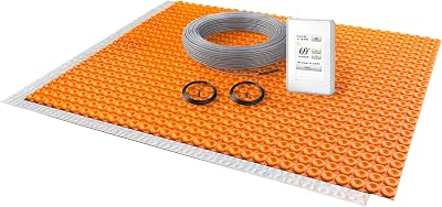 All-in-one Electric Radiant Floor Heating Kit 27 Sq Ft 120V with Smart WiFi Programmable Touchscreen Thermostat, Duo Heating Uncoupling Membrane, Underfloor Heating Cable