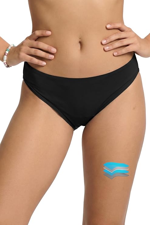 Beautikini Period Swimwear Low Rise Menstrual Swim Leakproof Bikini Bottom