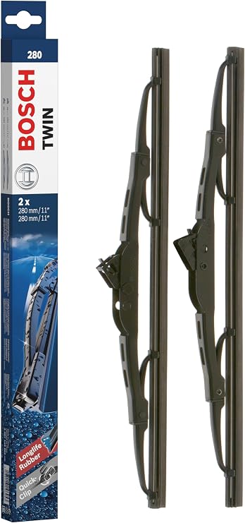 BOSCH 3397118801 AeroTwin Wiper Blade Combo Pack - Set of 2 (11" & 11") | Driver and Passenger Side Original Equipment Replacement Blades