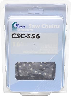 UpStart Components 5-Pack 16 Semi Chisel Saw Chain for Echo CS-3450 Chainsaws - 16 inch, 38 Low Profile Pitch, 0.050 Gauge, 56 Drive Links, CSC-S56