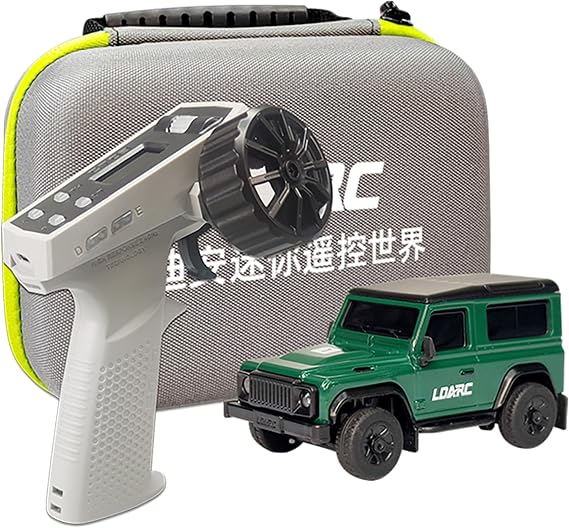 R01 RC Cars LDARC 1/64 Mini Sports Car 2.4GHz Remote Control Full Scale RTR Kit with Portable Storage Bag,Model Car Gifts Suitable for Birthdays and Christmas(Green)
