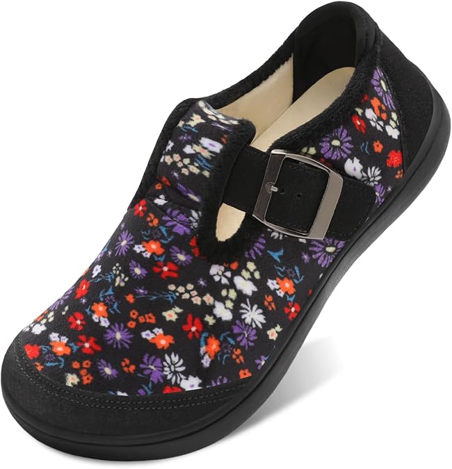 BARERUN Womens Slippers Barefoot Bedroom House Shoes for Women Wide Non-slip Diabetic Orthopedic Neuropathy Swollen Bunions Arthritis Edema Indoor