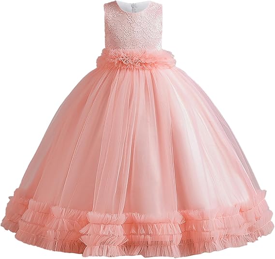 Cichic Elegant Little and Big Girls Long Birthday Party Wedding Pageant Graduation Prom Maxi Dresses 4-14Years