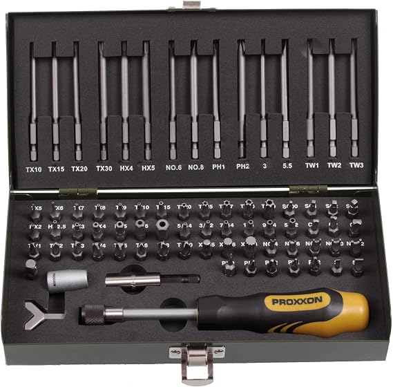 Proxxon 23107 Specialty Bit, 0 V, Multi-Colour, 1/4-Inch, Set of 75 Piece