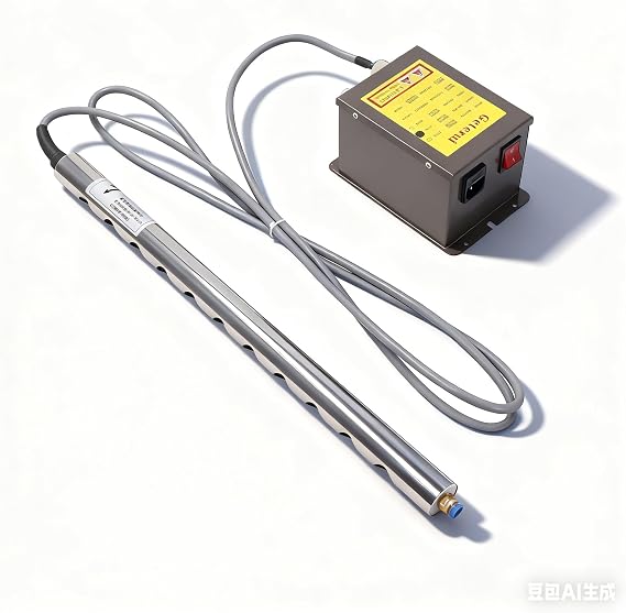 Ionizing Air Bar, High Efficiency Static Elimination Rod with 5.6KV Output Fast Neutralizing Air Ionizer for Industrial Workshops Steel Copper 300mm 1 Pack