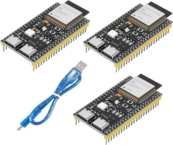 3 x ESP32-S3 DevKitC-1 WROOM-1 N16R8 16MB Flash 8MB PSRAM USB-C