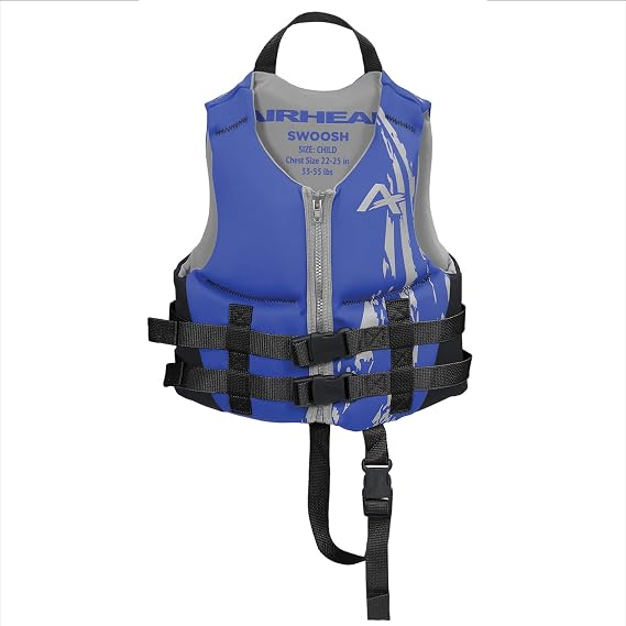 Airhead Swoosh Kwik-Dry Neolite Life Jacket, US Coast Goard Approved Type III Life Jacket, Adult and Youth Sizes