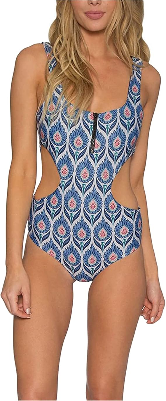 Tavik Womens Victoria Tank Swimsuit, Blue, Small