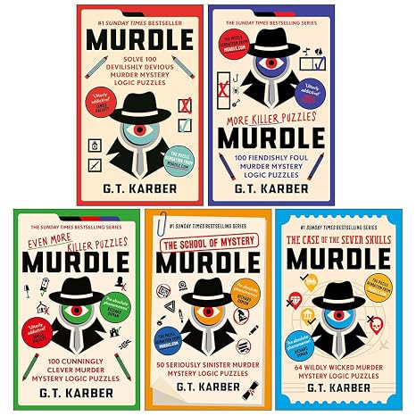 Murdle Puzzle Series 5 Books Collection Set By G. T. Karber (Murdle, More Killer Puzzles, Even More Killer Puzzles, The School of Mystery & The Case of the Seven Skulls)