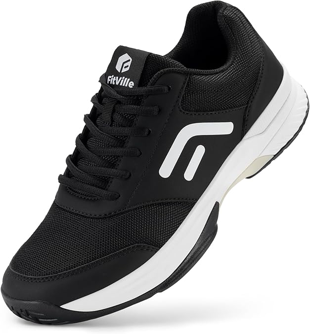 FitVille Extra Wide Pickleball Tennis Shoes Men for Hard or Clay Court