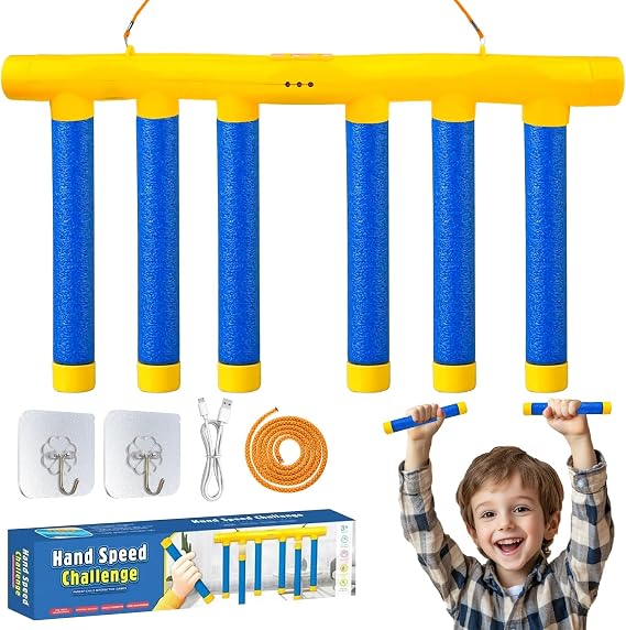 Catching Sticks Game, Reaction Training Toy with 3 Adjustable Speed