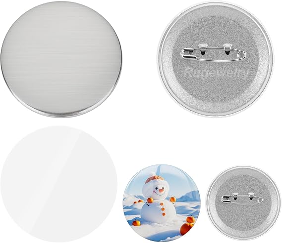 1000 Sets Badge Button Supplies, 2.28 inch - Metal Materials for Button Maker Machine