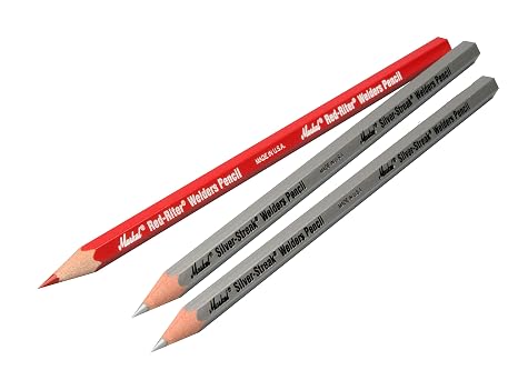 Markal 96105 Red-Riter/Silver-Streak Welder Pencil, 1 Red-Riter and 2 Silver Streak Pencils