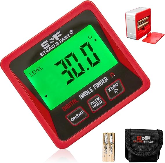 S&F STEAD & FAST Digital Angle Gauge Magnetic, Angle Cube for Table Saw