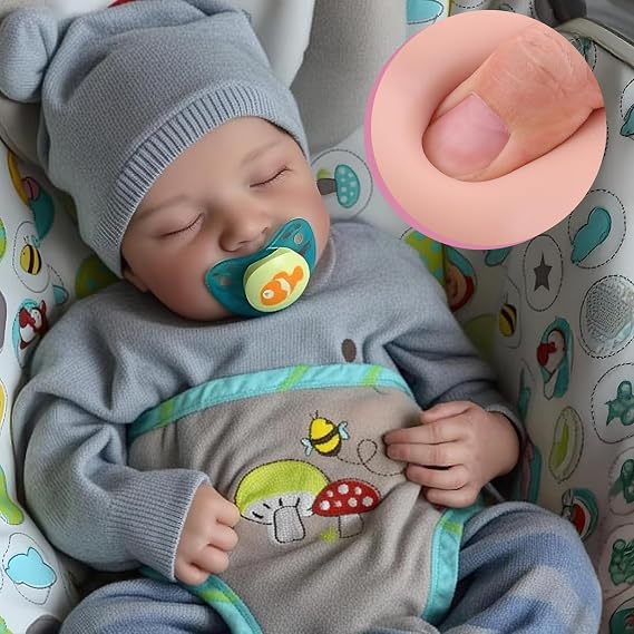 JIZHI 17Inch Reborn Baby Dolls, Newborn Dolls with Feeding Kit for Kids