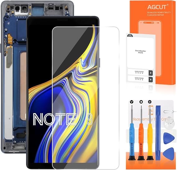 INCELL for Samsung Galaxy Note 9 Screen Replacement for Samsung Note 9 LCD Display SM-N9600 SM-N960F SM-N960U Screen Replacement Digitizer Touch Assembly Blue with Frame