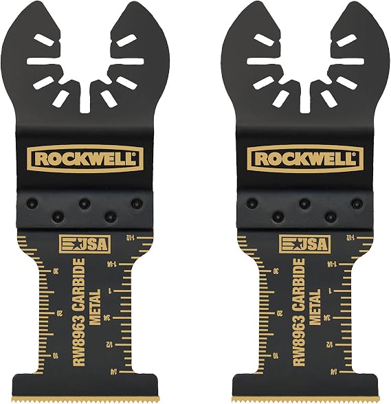 Rockwell RW8963.2 Tools Sonicrafter Oscillating Multitool Extended Life Carbide End Cut Blade (2 Pack), 1-3/8"