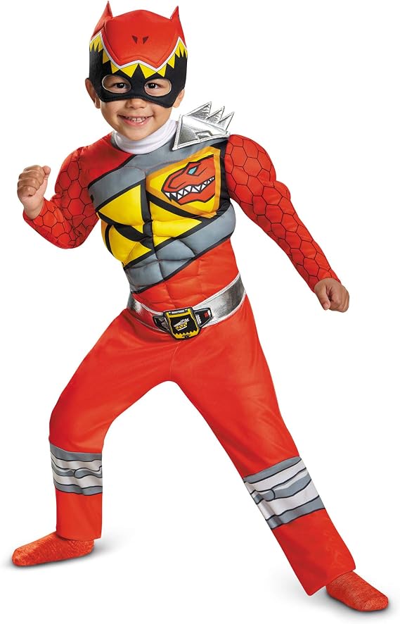 Red Power Rangers Costume for Toddlers, Official Licensed Red Ranger