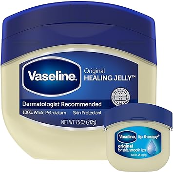 Vaseline Original Healing Jelly, Skin Protectant with 100% White Petrolatum + Lip Therapy for Soft, Smooth Lips