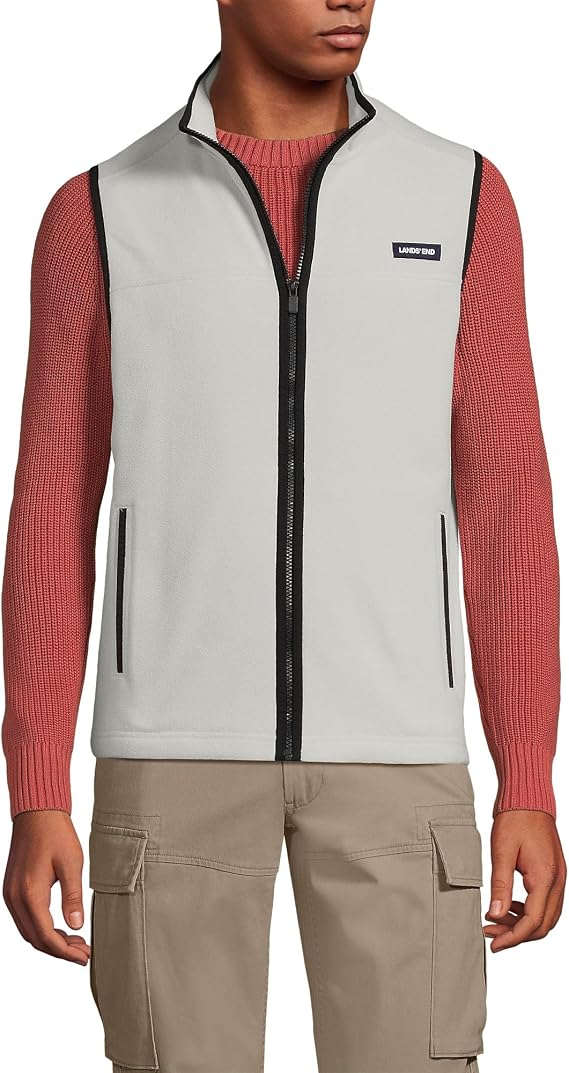 Lands' End Men's Full Zip Fleece Vest