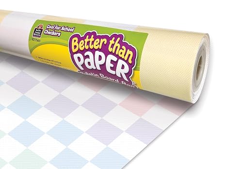 Teacher Created Resources Cool for School Checkers Better Than Paper Bulletin Board Roll (TCR77600)