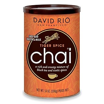 Tiger Spice Chai Tea Latte Mix, 14 Oz, Black Tea, Organic Spices, Dairy Free, Serve Hot or Cold, Just Add Water or Milk, 14 Servings