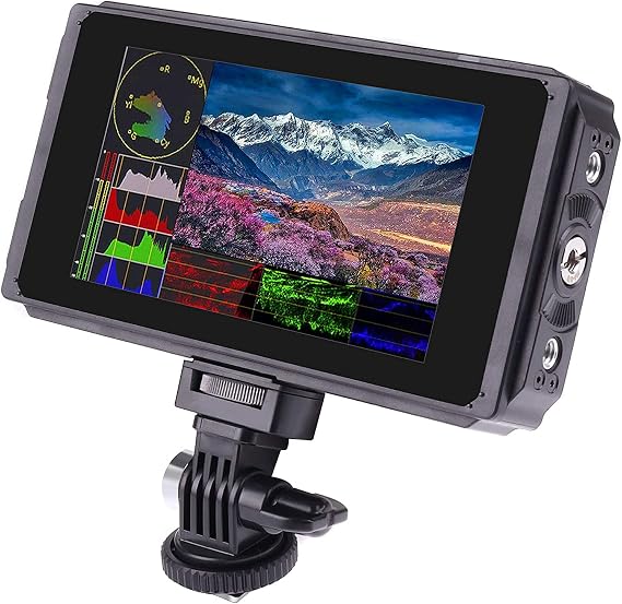 C50TLS 5 Inch IPS DSLR Camera Field Monitor 2000nit Daylight Viewable 3D LUT Touch Screen with 4K HDMI 3G SDI Input/Output,Dual NP-F Battery Mount System