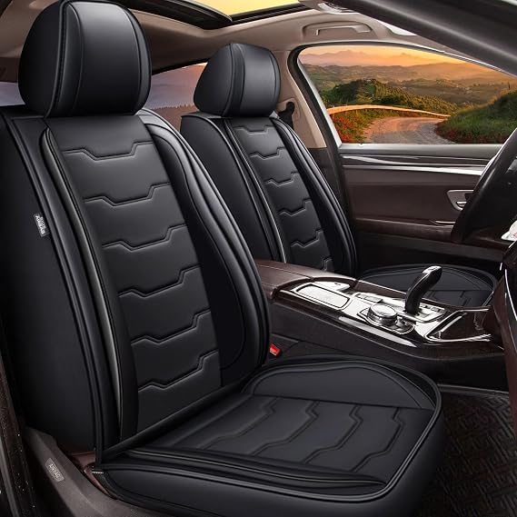 DISUTOGO for Ford Ranger 2019-2026 Seat Covers(2 Seats, Black)
