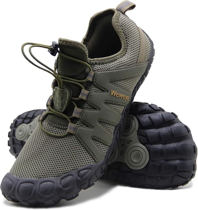 Weweya Barefoot Shoes Men Minimalist Running Cross Training Shoe | Wide Toe Box Zero Drop