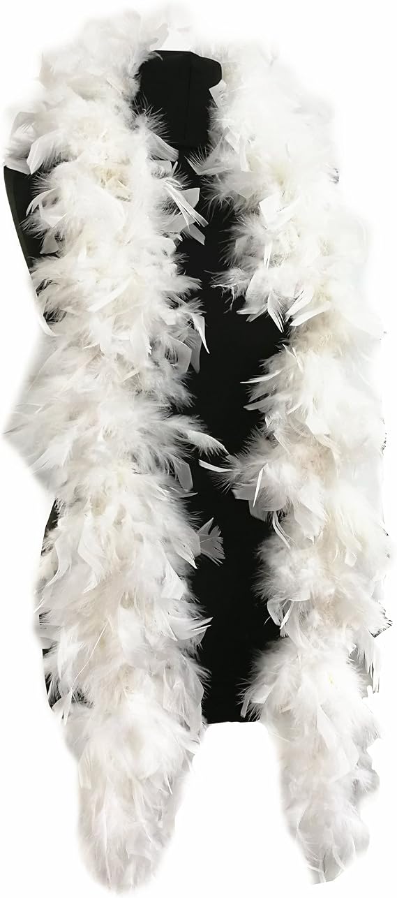 Luxury White Feather Boa – 80g -180cm